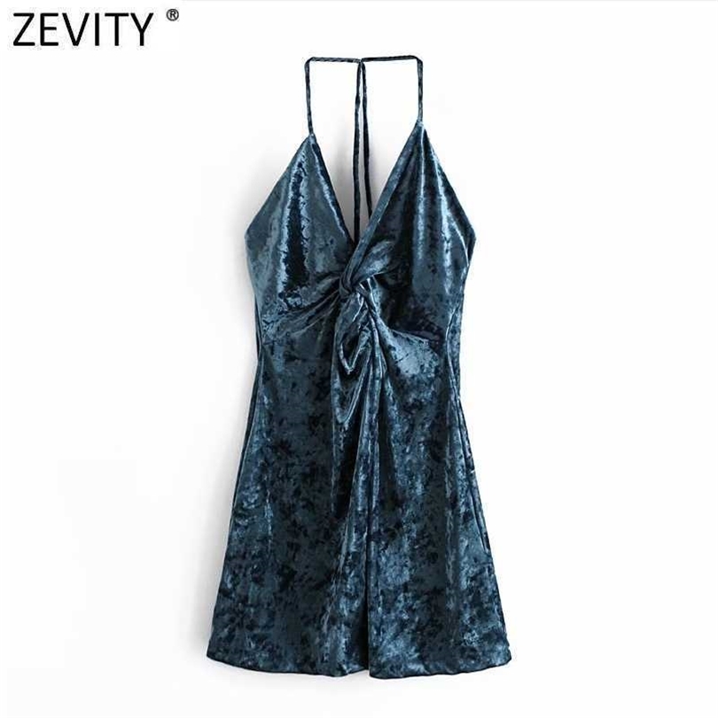 Zevity Women Sexy Deep V Neck Knotted Sling Mini Dress Femme Chic Velvet Party Vestido Backless Casual Slim Clothing DS4922 210603, Hh ds4922g
Zevity Women Sexy Deep V Neck Knotted Sling Mini Dress Femme Chic Velvet Party Vestido Backless Casual Slim Clothing DS4922 210603, Hh ds4922g