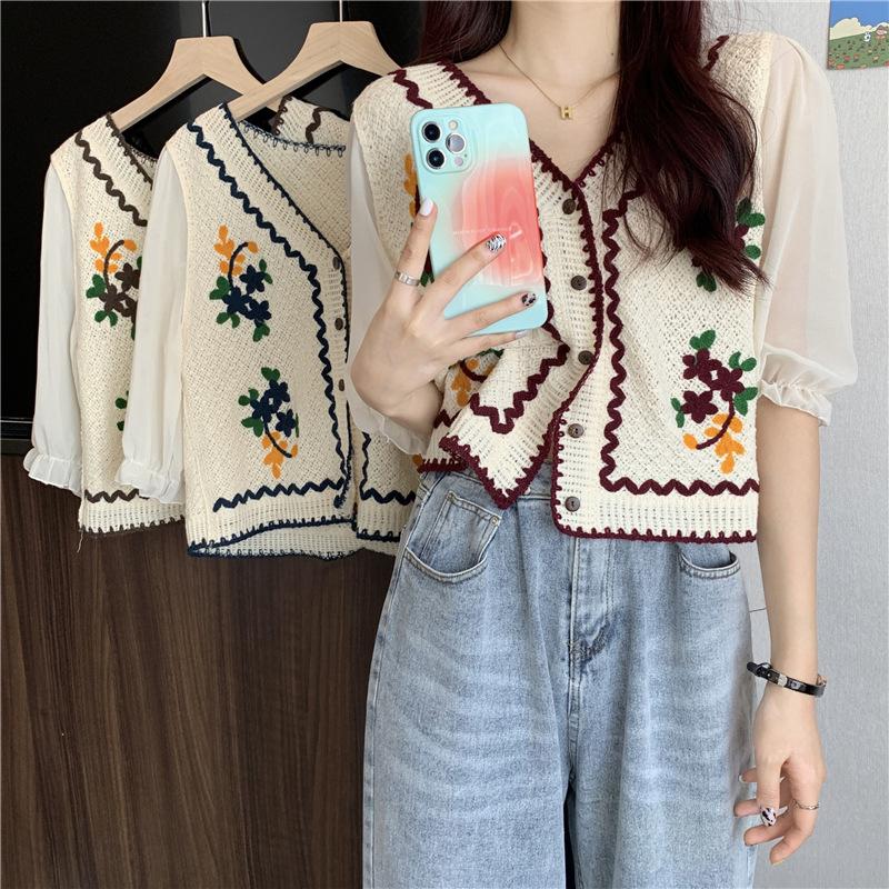 Women's Knits & Tees Summer Women Cardigan Knitted Sweater Jacket Pocket Embroidery Fashion Knit Cardigans Coat Lady Loose SweatersWomen's, Picture color
Women's Knits & Tees Summer Women Cardigan Knitted Sweater Jacket Pocket Embroidery Fashion Knit Cardigans Coat Lady Loose SweatersWomen's, Picture color