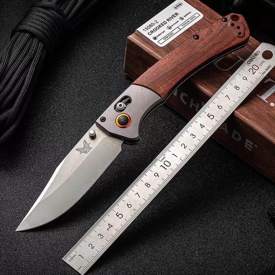 Benchmade BM15080 Crooked River Bugout AXIS Folding Knife 4.00" S30V Clip Point Blade Sandalwood Handles 15080 940 943 15080-2 Knives
Benchmade BM15080 Crooked River Bugout AXIS Folding Knife 4.00" S30V Clip Point Blade Sandalwood Handles 15080 940 943 15080-2 Knives