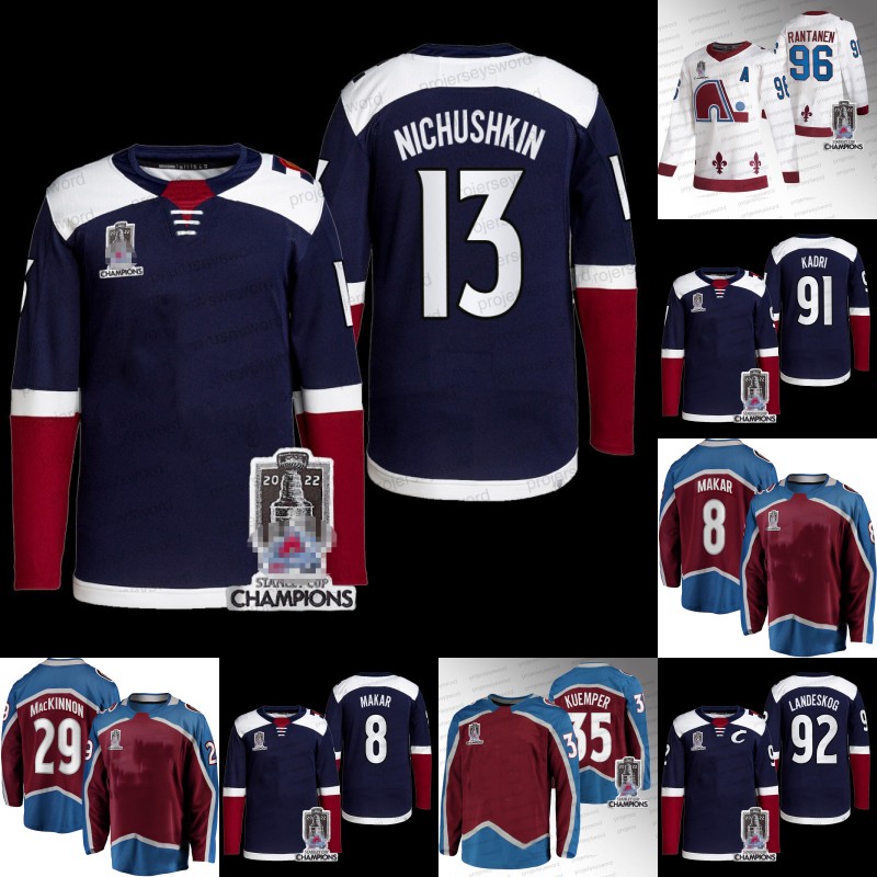 2022 Stanley Cup Champions Patch Jersey Valeri Nichushkin Mikko Rantanen Gabriel Landeskog Nathan MacKinnon Cale Makar Nazem Kadri J.T. Compher Darcy Kuemper Jersey, 29 nathan mackinnon
2022 Stanley Cup Champions Patch Jersey Valeri Nichushkin Mikko Rantanen Gabriel Landeskog Nathan MacKinnon Cale Makar Nazem Kadri J.T. Compher Darcy Kuemper Jersey, 29 nathan mackinnon