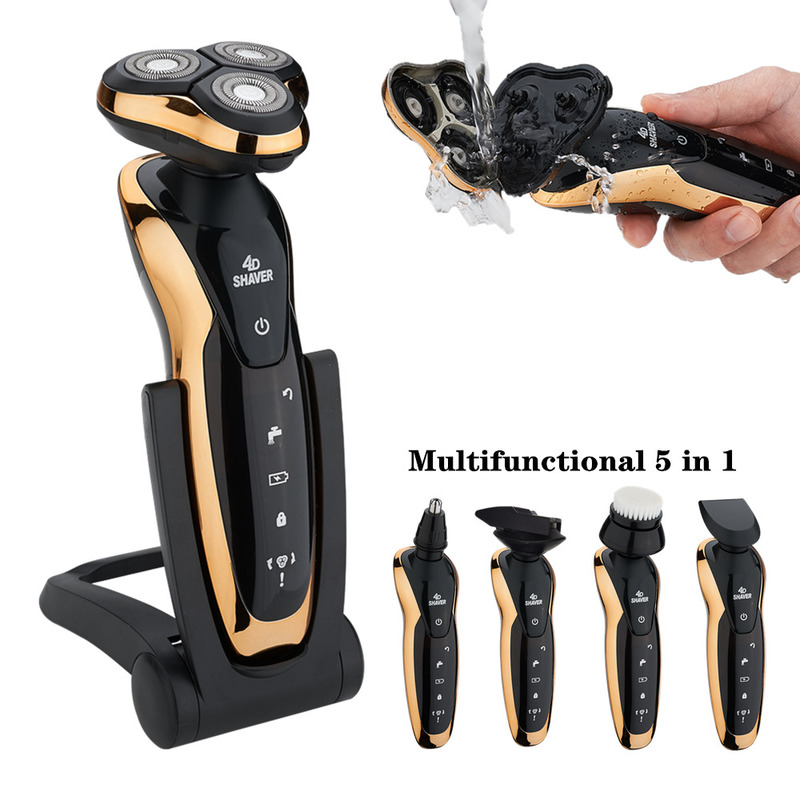 Electric Shaver For Men Rechargeable Men Electric Razor USB 3Blades Portable Water Proof Shaving Machine ZOZEN Electric Shavers 220322