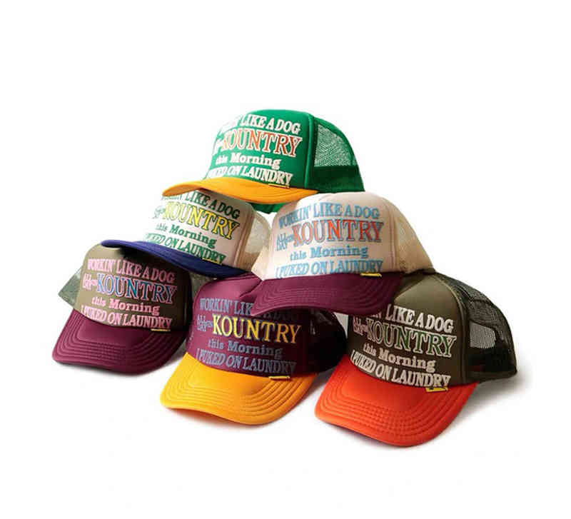 22ss Kapital Hirata baseball caps Hehong color matching foam printing mesh breathable trend curved brim hat beanies, Orange color matching
22ss Kapital Hirata baseball caps Hehong color matching foam printing mesh breathable trend curved brim hat beanies, Orange color matching
