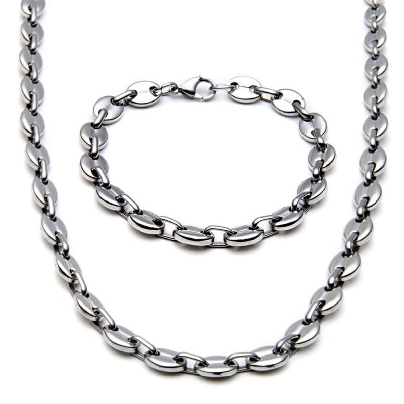 Chokers Fashion Classic 2 Pieces/set Hip Hop Punk Style Brand Coffee Bean Bracelet Necklace For Men And Women Trendy Jewelry Set
Chokers Fashion Classic 2 Pieces/set Hip Hop Punk Style Brand Coffee Bean Bracelet Necklace For Men And Women Trendy Jewelry Set