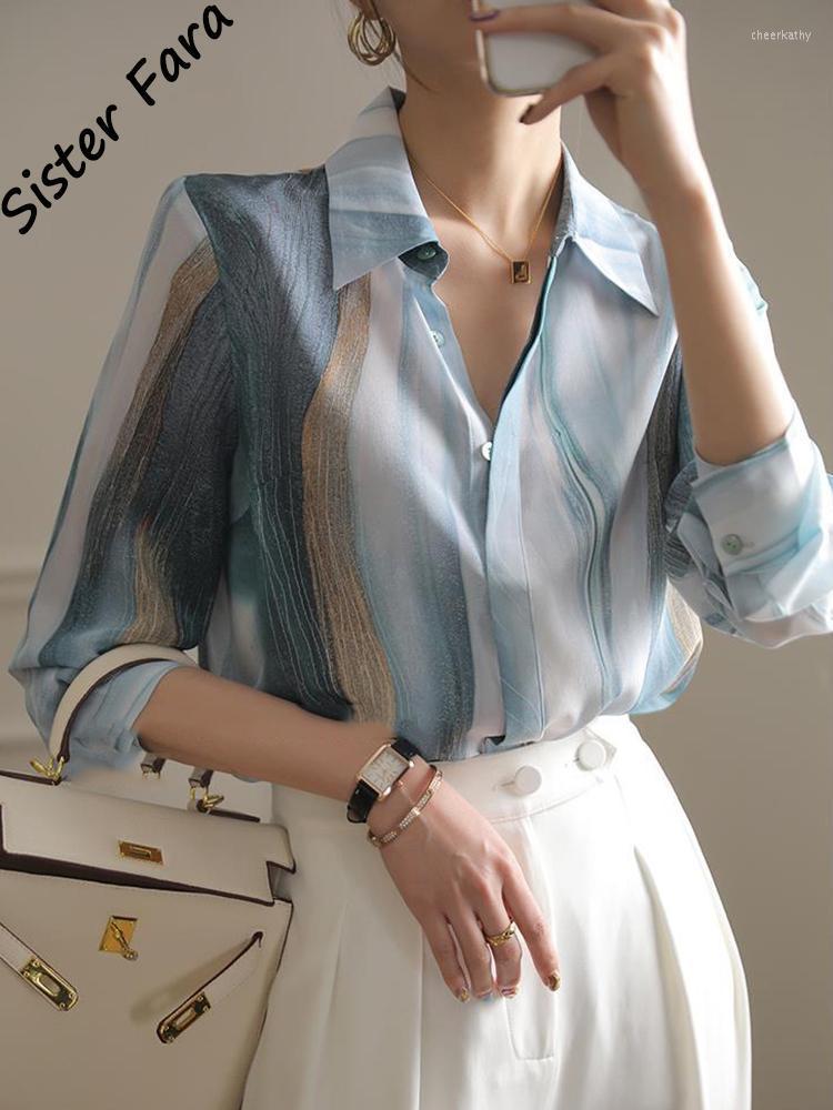 Women' Blouses & Shirts Sister Fara Paint Splash Silk For Women Spring Long Sleeves Loose Casual Shirt Autumn Ladies Elegant Print TopsWome, As picture
Women' Blouses & Shirts Sister Fara Paint Splash Silk For Women Spring Long Sleeves Loose Casual Shirt Autumn Ladies Elegant Print TopsWome, As picture