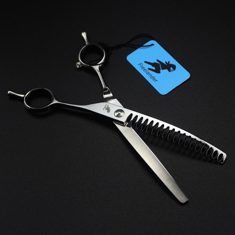 7inch Pet Grooming Curved Thinning Scissor Dog Cat Hair Cut Hairdressing Shear Clipper Professional Fine-toothed teeth 220317