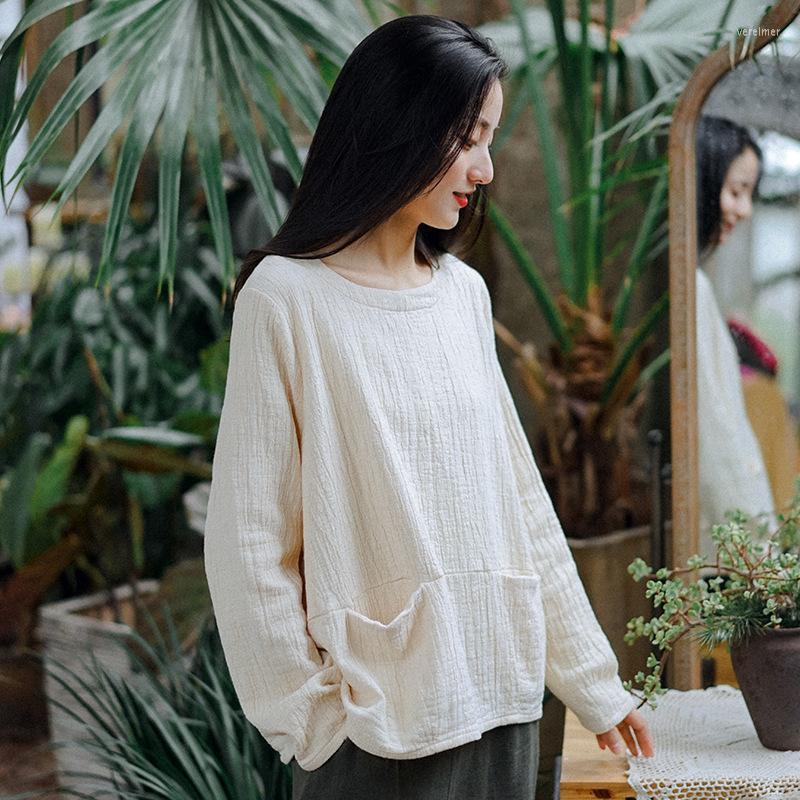 Women's Blouses & Shirts Autumn Fashion Linen Solid Blouse Loose Elegant Korean Tops Women's Long Sleeve Pockets Shirt Blusas Femininas, Beige
Women's Blouses & Shirts Autumn Fashion Linen Solid Blouse Loose Elegant Korean Tops Women's Long Sleeve Pockets Shirt Blusas Femininas, Beige