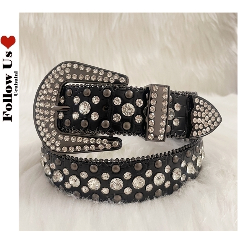Punk Rock Crystal Studded Belt Men Women Western Cowboy With Diamond Bing Y2K Disco E Girls For Jeans 220530, Black
Punk Rock Crystal Studded Belt Men Women Western Cowboy With Diamond Bing Y2K Disco E Girls For Jeans 220530, Black