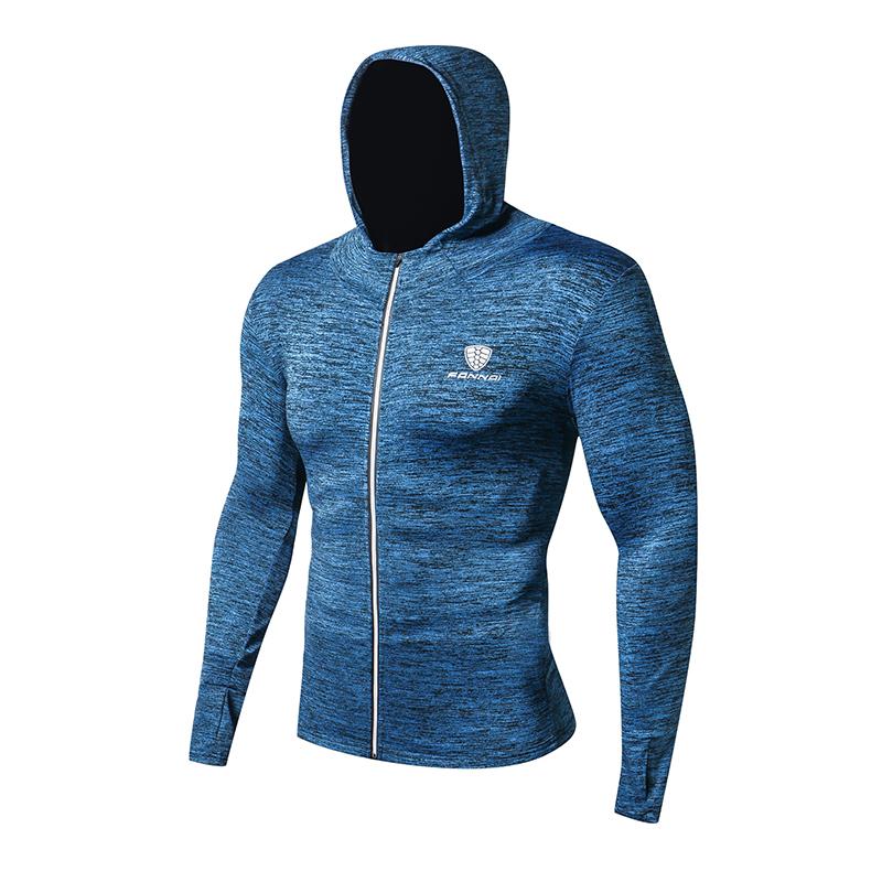 Gym Clothing Men Quick-Dry Tight Running Hoodie Jackets Long Sleeve Outdoor Sports Shirt Hiking Jersey Fitness Training CoatGym, Dark blue 
Gym Clothing Men Quick-Dry Tight Running Hoodie Jackets Long Sleeve Outdoor Sports Shirt Hiking Jersey Fitness Training CoatGym, Dark blue
