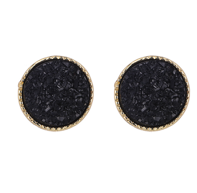 European and American Simple Alloy Resin Crystal Tooth Earrings Fashion Accessories Geometric round Mineral Surface Crystal Earrings
European and American Simple Alloy Resin Crystal Tooth Earrings Fashion Accessories Geometric round Mineral Surface Crystal Earrings