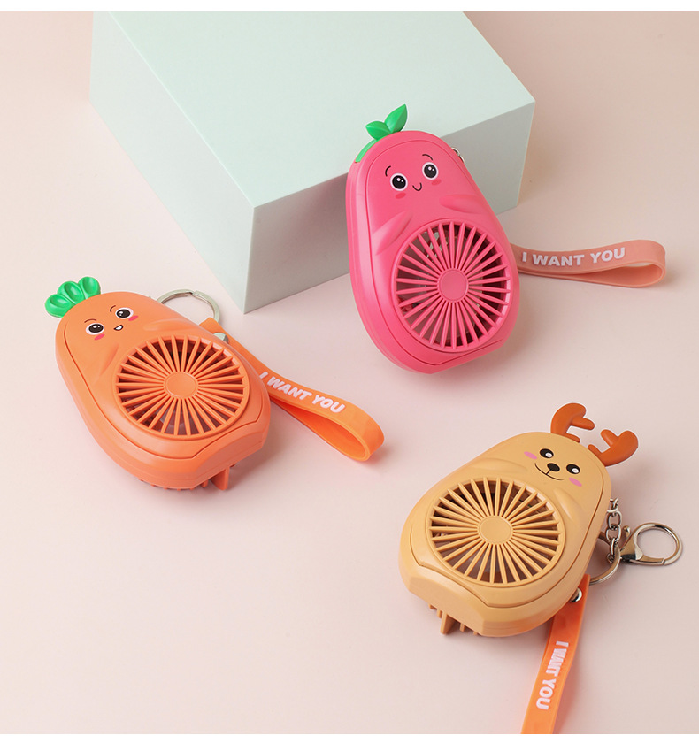 Mini Fan USB Rechargeable Portable Hand Fan Lazy Temporary Travel Shopping Cooling Air Cooler With Key Chain