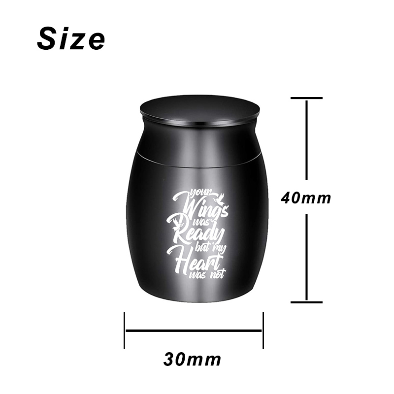 40x30mm Cremation Pendant Urn for Pet Human Ashes Memorial Jar Funeral Casket Keepsake Gift to the Beloved - Your wings were ready
40x30mm Cremation Pendant Urn for Pet Human Ashes Memorial Jar Funeral Casket Keepsake Gift to the Beloved - Your wings were ready