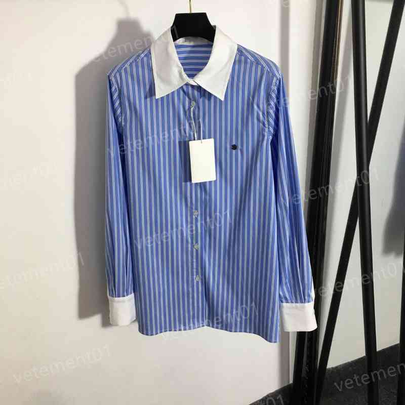 Womens Blouses Shirts Blue Temperament All-match Cotton Long-sleeved All-match Shirts Casual Luxury Blouses Designer For Women
Womens Blouses Shirts Blue Temperament All-match Cotton Long-sleeved All-match Shirts Casual Luxury Blouses Designer For Women