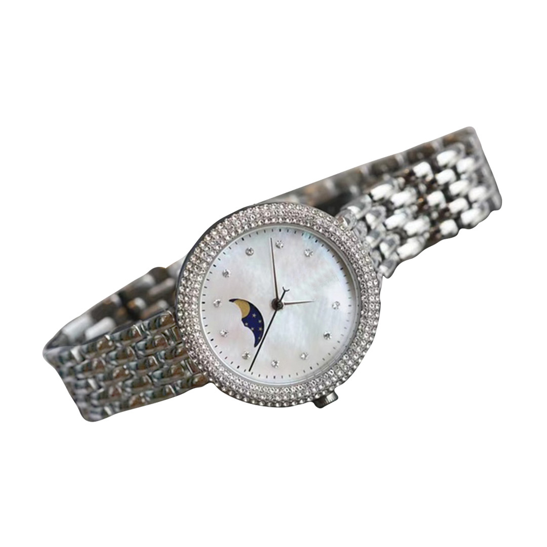 Women's watch ROSA light luxury temperament gypsophila high-end rose gold quartz watch, Silver
Women's watch ROSA light luxury temperament gypsophila high-end rose gold quartz watch, Silver