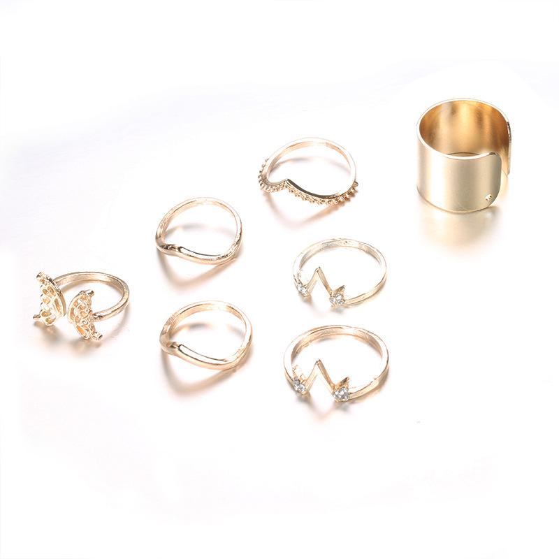 Wedding Rings Gold Color Star Butterfly Ring Set Women Geometric Hollow Charm Crystal Knuckle Midi Finger Jewelry Accessories 7 PcsWedding
Wedding Rings Gold Color Star Butterfly Ring Set Women Geometric Hollow Charm Crystal Knuckle Midi Finger Jewelry Accessories 7 PcsWedding
