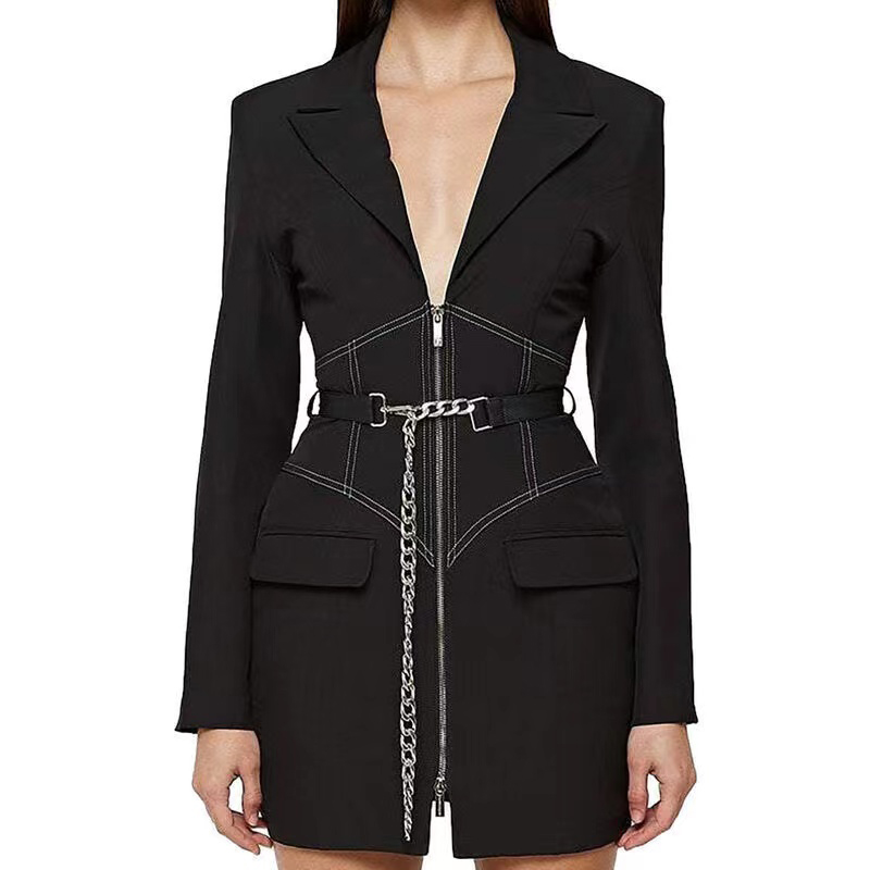 B086 Women' designer blazers Clothing High Quality SuperAen Fashion Clothes 2022 Spring Slim Fit Sexy Belt Notched Black Office Lady Suit Coat Jacket
B086 Women' designer blazers Clothing High Quality SuperAen Fashion Clothes 2022 Spring Slim Fit Sexy Belt Notched Black Office Lady Suit Coat Jacket