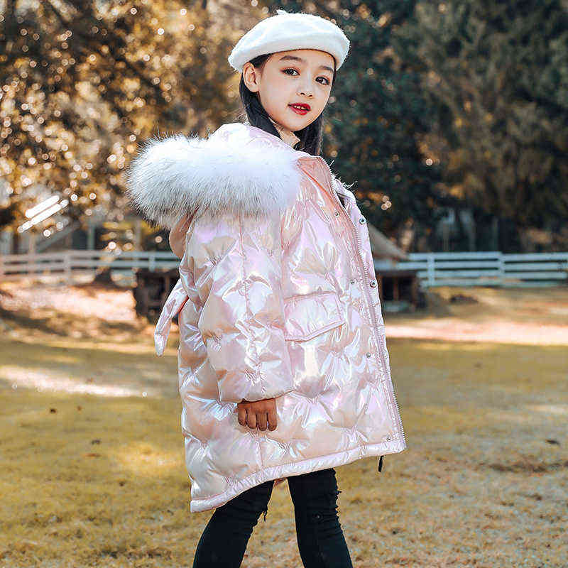 Girl Winter Outerwear 2021 New Fashion Children Down Jacket Warm Girls Snowsuit Jacket Parka Childrens Clothing 3 4 5 6 8 10 Year J220718