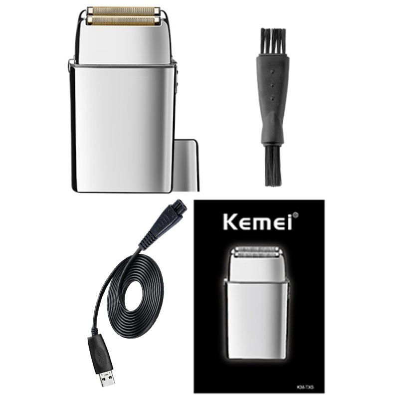 kemei TX5 Pro metal housing barber shop hair electric shaver for men beard bald head shaving machine rechargeable electric razor 220322