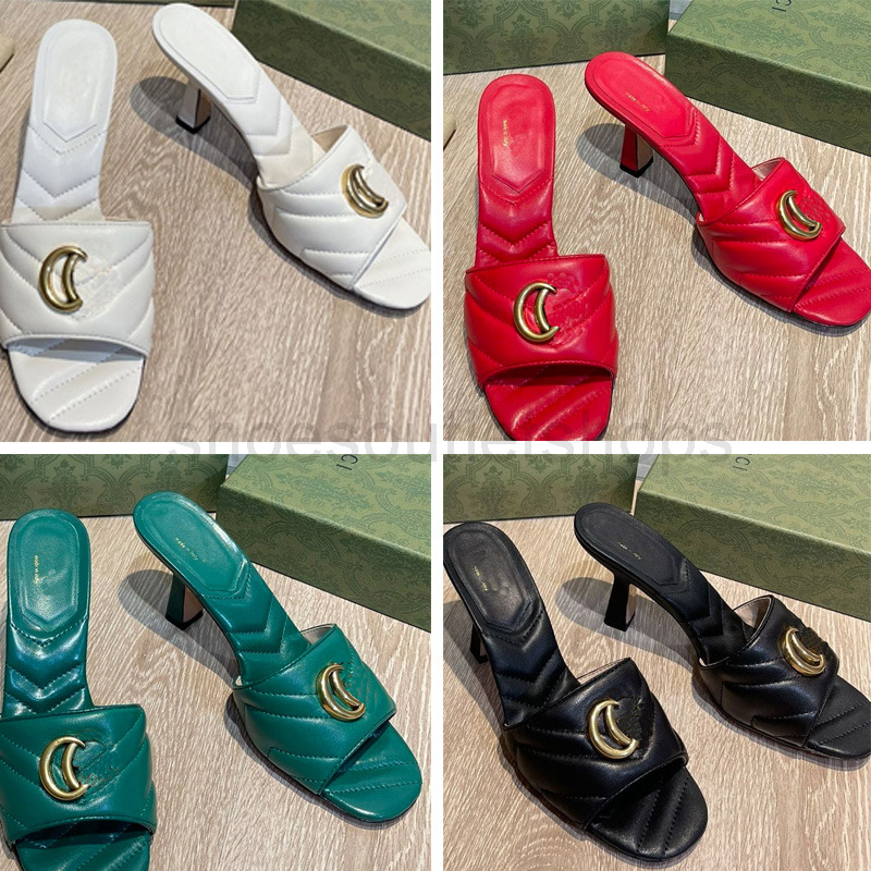 Slippers Woman Sandal Slides Double Hardware Letter Dress Shoes Thin Heel High Heels Comfortable Rubber Sole Summer Slide Fashion Sexy Star, Green
Slippers Woman Sandal Slides Double Hardware Letter Dress Shoes Thin Heel High Heels Comfortable Rubber Sole Summer Slide Fashion Sexy Star, Green