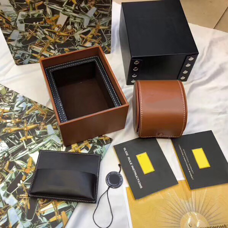 High Quality Brown Color leathe Boxes Gift Box 1884 Watch Box Brochures Cards Black Wooden Box For Watch Includes Certificate New Bag
High Quality Brown Color leathe Boxes Gift Box 1884 Watch Box Brochures Cards Black Wooden Box For Watch Includes Certificate New Bag