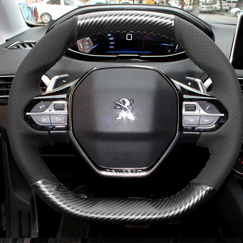 For Peugeot 4008 5008 DIY Hand Sewn Steering Wheel Cover Leather Carbon Fiber Handle Cover
For Peugeot 4008 5008 DIY Hand Sewn Steering Wheel Cover Leather Carbon Fiber Handle Cover
