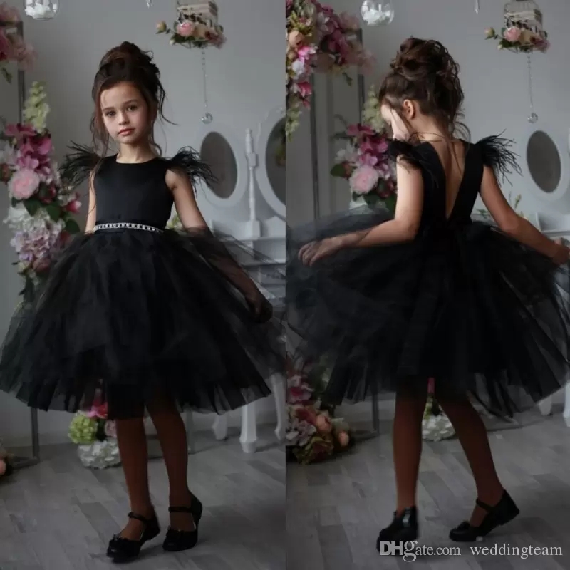 New Amazing Black Feather Backless Flower Girl Dresses For Wedding Beaded Pageant Gowns Knee Length Kids Tulle First Holy Communion Dress, Yellow
New Amazing Black Feather Backless Flower Girl Dresses For Wedding Beaded Pageant Gowns Knee Length Kids Tulle First Holy Communion Dress, Yellow