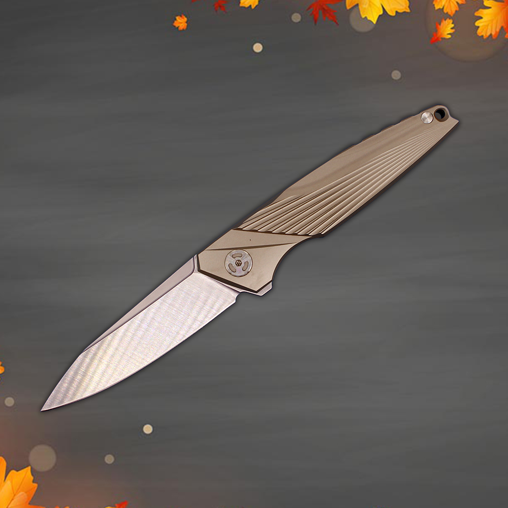 High Quality R6252 Flipper Folding Knife M390 Satin Blade Gray CNC TC4 Titanium Alloy Handle Ball Bearing Fast Opening Pocket Folder Knives Outdoor EDC Tools
High Quality R6252 Flipper Folding Knife M390 Satin Blade Gray CNC TC4 Titanium Alloy Handle Ball Bearing Fast Opening Pocket Folder Knives Outdoor EDC Tools