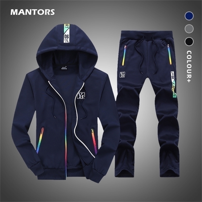 Brand Men Hoodies Tracksuit Hooded Sweatshirt Men's Set Autumn Winter Two Pieces Set JacketPants Sportswear Rainbow Suit 201128, Em082 black
Brand Men Hoodies Tracksuit Hooded Sweatshirt Men's Set Autumn Winter Two Pieces Set JacketPants Sportswear Rainbow Suit 201128, Em082 black