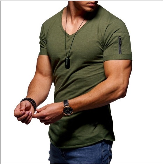Mens T-shirt 2019 Explosion Models Large Size V-Neck Stretch Solid Color Short-Seeved Mens Fashion Youth Slim-fit T-shirt, Orange
Mens T-shirt 2019 Explosion Models Large Size V-Neck Stretch Solid Color Short-Seeved Mens Fashion Youth Slim-fit T-shirt, Orange