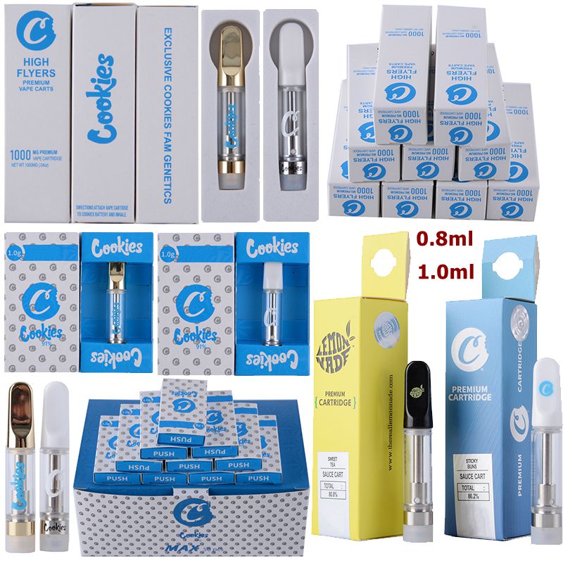 Cookies Vape Cartridges Packaging 0.8ml 1ml Ceramic Atomizers Glass Thick Oil Dab Pen Wax Vaporizer Carts Atomizer E Cigarettes 510 Thread In Stock
Cookies Vape Cartridges Packaging 0.8ml 1ml Ceramic Atomizers Glass Thick Oil Dab Pen Wax Vaporizer Carts Atomizer E Cigarettes 510 Thread In Stock