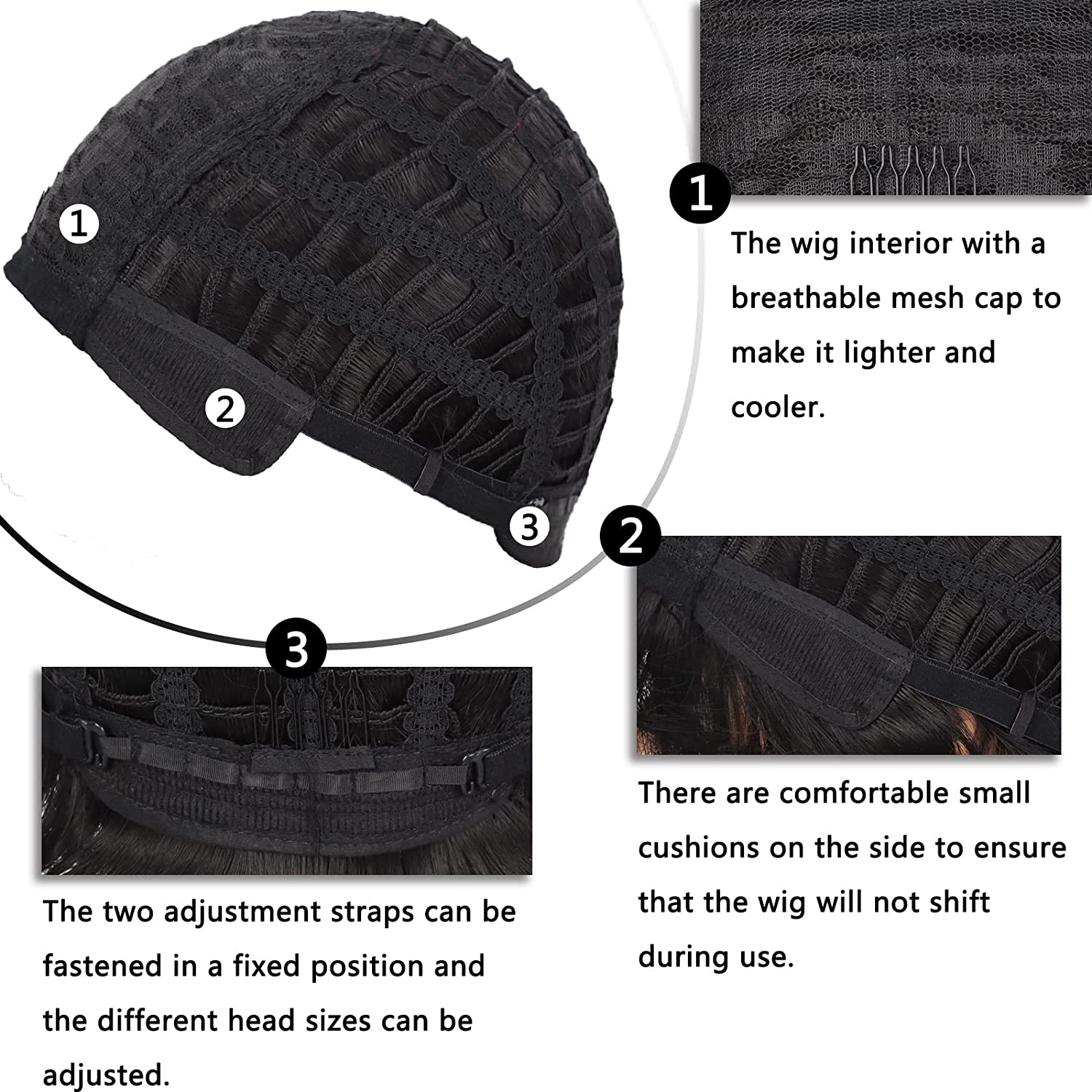 Pixie Cut Wigs for Black Women Short Layered Straight Wig with Bangs Heat Resistant Synthetic Hair Daily Use