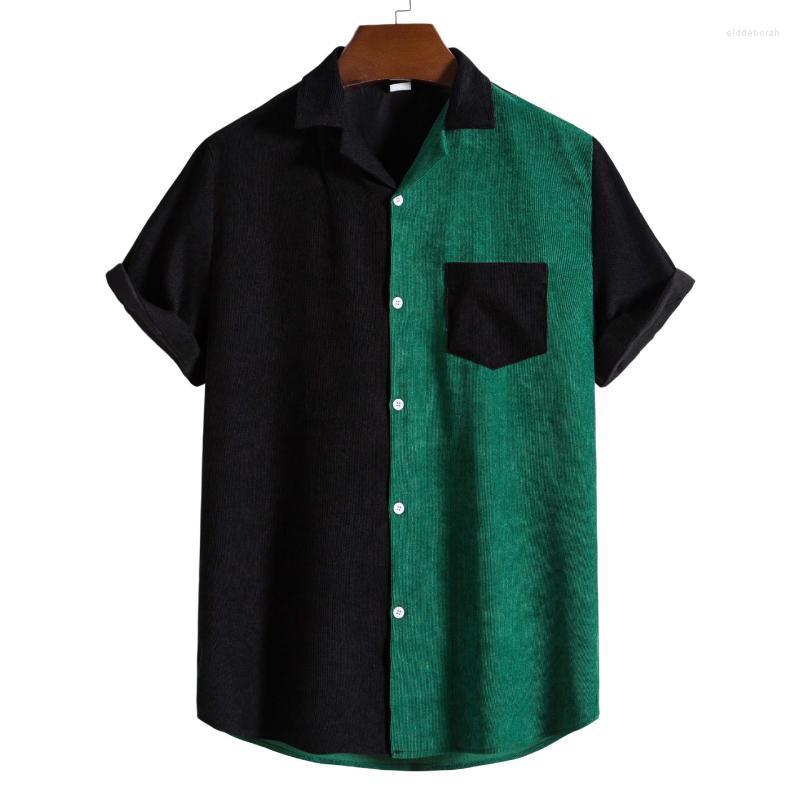 Men' Casual Shirts Mens Corduroy Contrast Color Button Down Short Sleeve Hawaiian Shirt Men Party Holiday Beach Chemise HommeMen' Eldd22, Color 1
Men' Casual Shirts Mens Corduroy Contrast Color Button Down Short Sleeve Hawaiian Shirt Men Party Holiday Beach Chemise HommeMen' Eldd22, Color 1