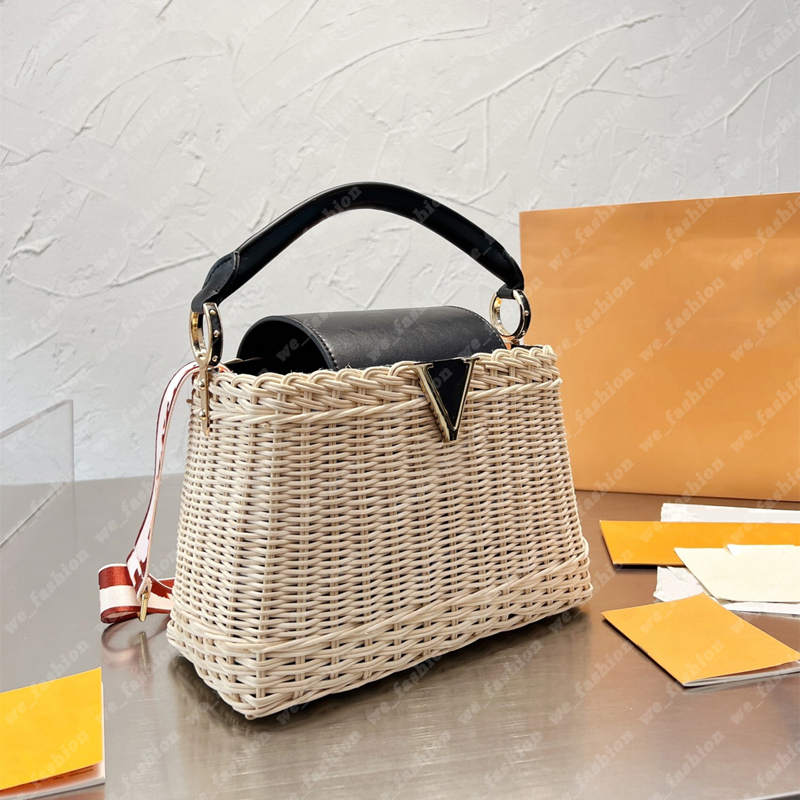 Drawstring Women Handbag Panier Straw Bag Knitting Beach Designer Shoulder Bags Wicker Capucines BB Designers Handbags Crossbody Womens Basket 220813h, Black
Drawstring Women Handbag Panier Straw Bag Knitting Beach Designer Shoulder Bags Wicker Capucines BB Designers Handbags Crossbody Womens Basket 220813h, Black