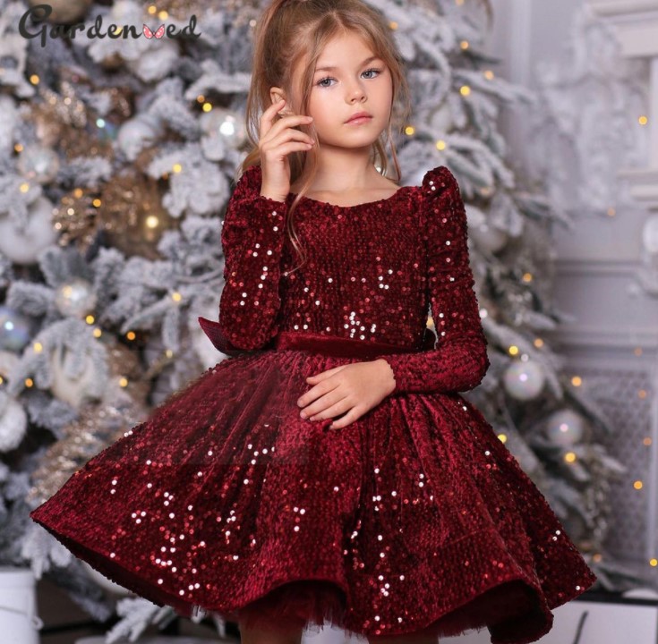 Flower Girl Dresses for Wedding Party See Little Girls Pageant Dress Toddler First Communion Gowns dresses