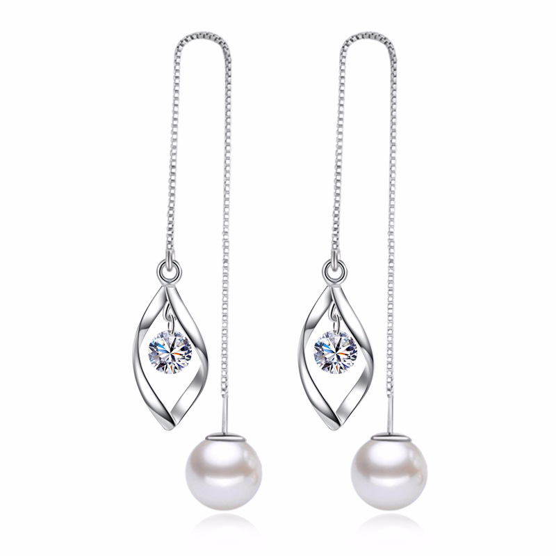 Wholesale Hyperbole Fashion Studs star Pearls 925 Sterling Silver Tassel pendant drop Long Ear Line Earrings For Women YS157
Wholesale Hyperbole Fashion Studs star Pearls 925 Sterling Silver Tassel pendant drop Long Ear Line Earrings For Women YS157
