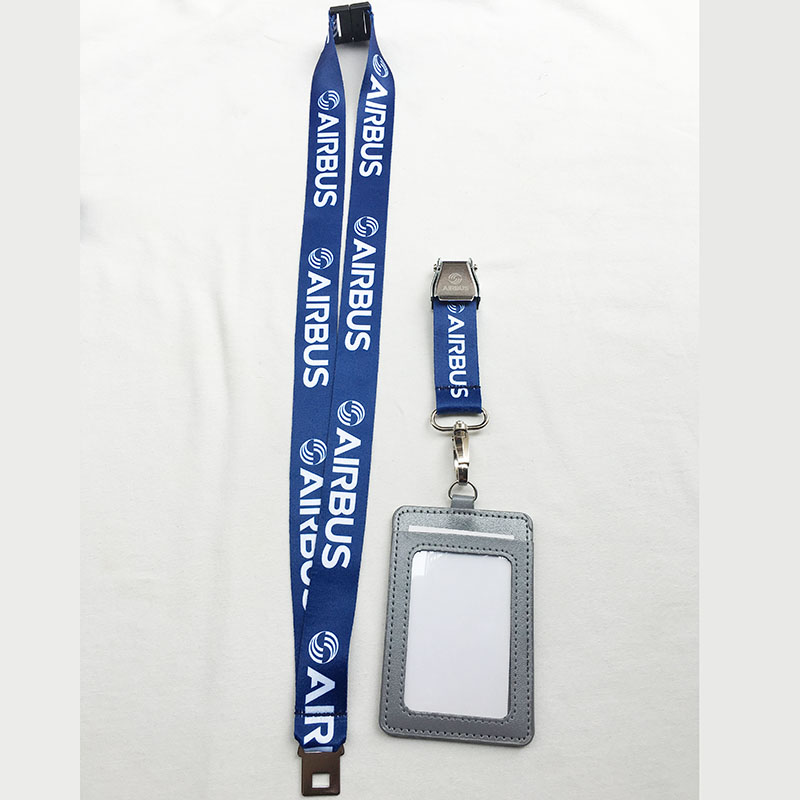 Keychain Airbus Airline Airplane Aircraft Seat Belt Buckle Lanyard for Pilot Flight Crew's License Honored Guest VIP ID Card Holder Keyring Emplo