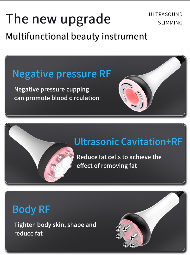 RF 80k Laser Lipo Cavitation Slimming Machine Face Massager 6 In 1 EMS Radio Frequency Skin Tightening Red Light Therapy Full Body