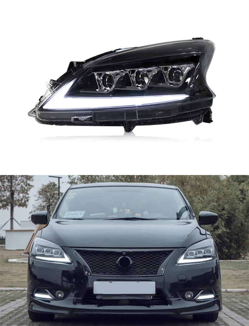 High Beam Car Head Lamp For Nissan Sylphy 2012-15 LED Headlight Sylphy DRL Turn Signal Driving Lights