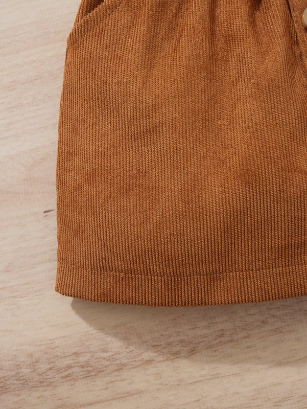 Toddler Girls Floral Ruffle Trim Top & Belted Skirt SHE