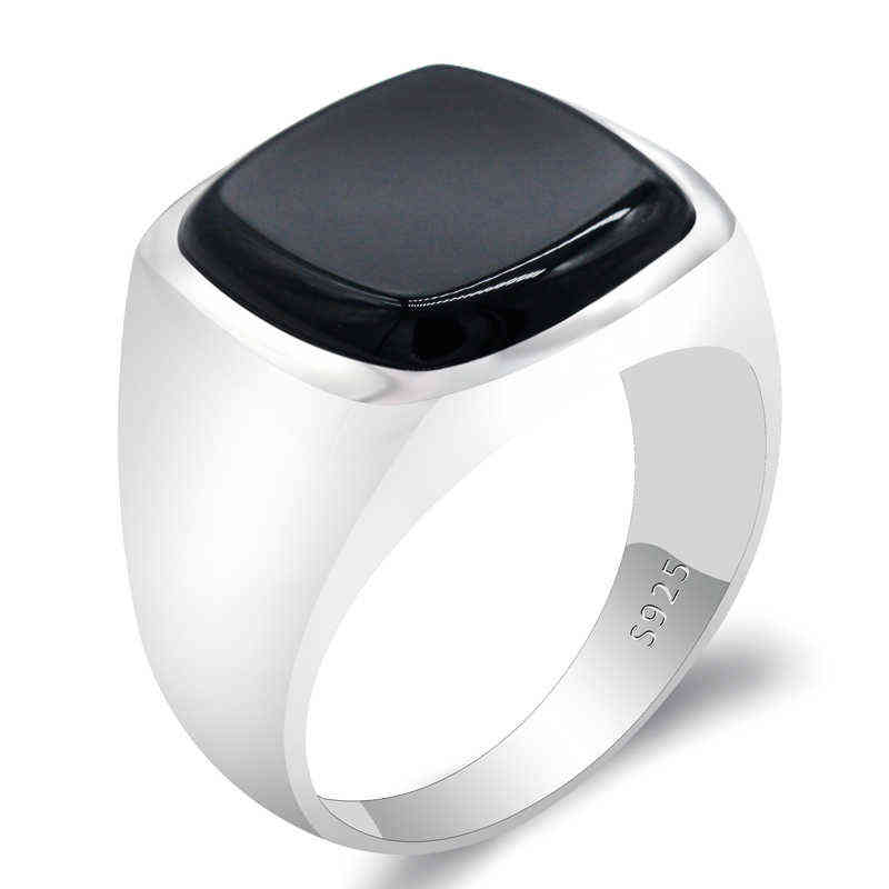 Turkish Ring for Men 925 Sterling Silver Black Onyx Square Natural Stone Rings Simple Classic Signet Jewelry to Male Women Gift H220414
Turkish Ring for Men 925 Sterling Silver Black Onyx Square Natural Stone Rings Simple Classic Signet Jewelry to Male Women Gift H220414