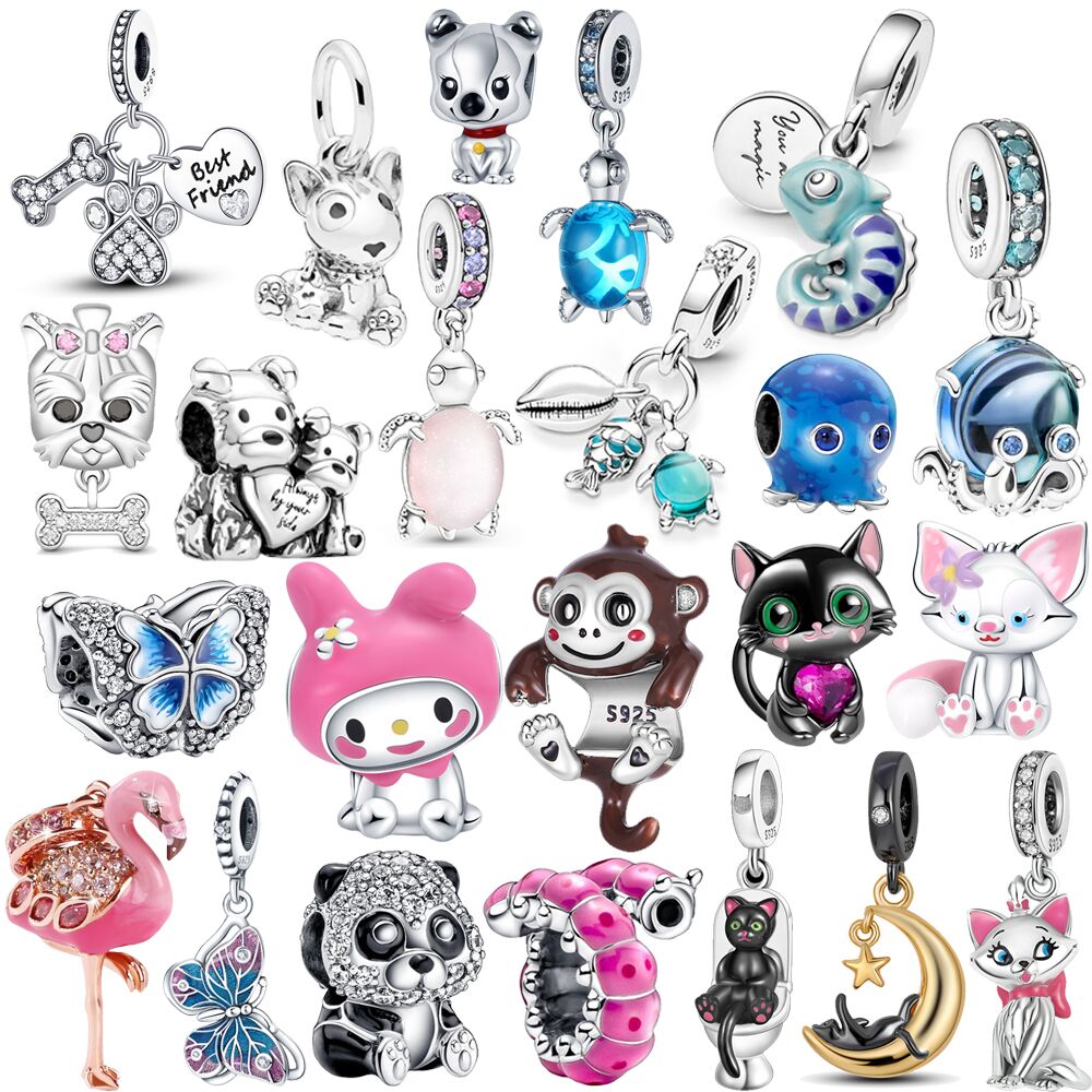 925 Silver Fit Pandora stitch Bead Plata De Ley 925 Dog Puppy Cat Paw Bracelet Charm Beads Dangle DIY Jewelry Accessories
925 Silver Fit Pandora stitch Bead Plata De Ley 925 Dog Puppy Cat Paw Bracelet Charm Beads Dangle DIY Jewelry Accessories