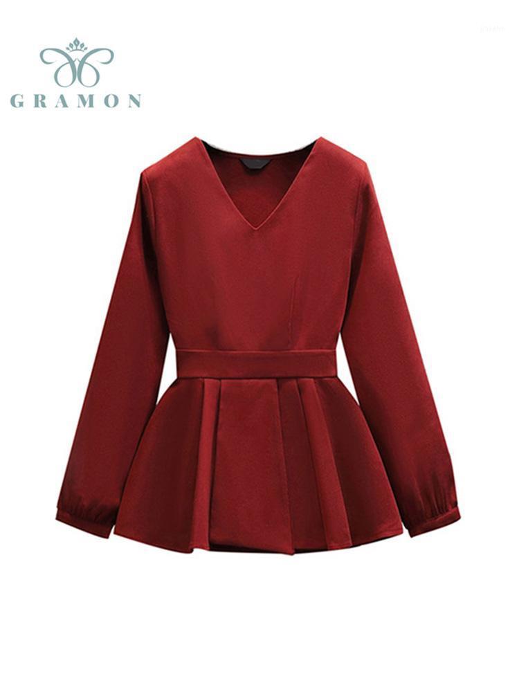 Women's Blouses & Shirts Women V Neck Solid Color Autumn Fashion Ladies Long Sleeve Tops 2022 Plus Size Clothes Chic Camisas De Mujer, Black
Women's Blouses & Shirts Women V Neck Solid Color Autumn Fashion Ladies Long Sleeve Tops 2022 Plus Size Clothes Chic Camisas De Mujer, Black
