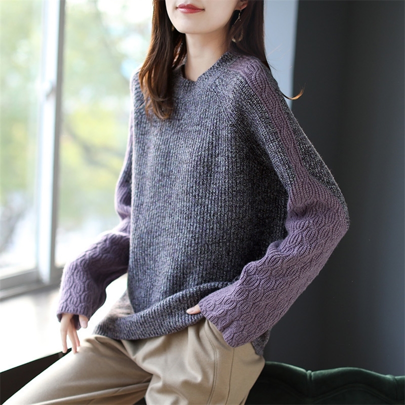 Sweater Pullovers Women Long Sleeve casual warm basic turtleneck Sweater female knit Jumpers black 210203, Purple
Sweater Pullovers Women Long Sleeve casual warm basic turtleneck Sweater female knit Jumpers black 210203, Purple