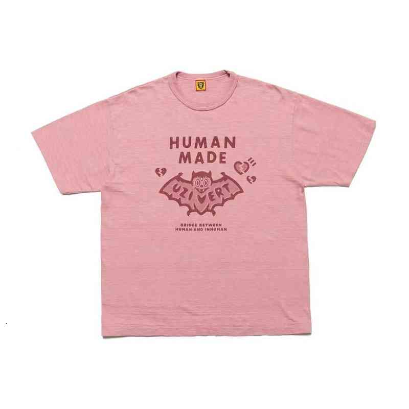 Human Ceiling Made Uzi Vert Bat Slub Cotton Men's and Women's Loose T-shirt Couple Round Neck Short Sleeve