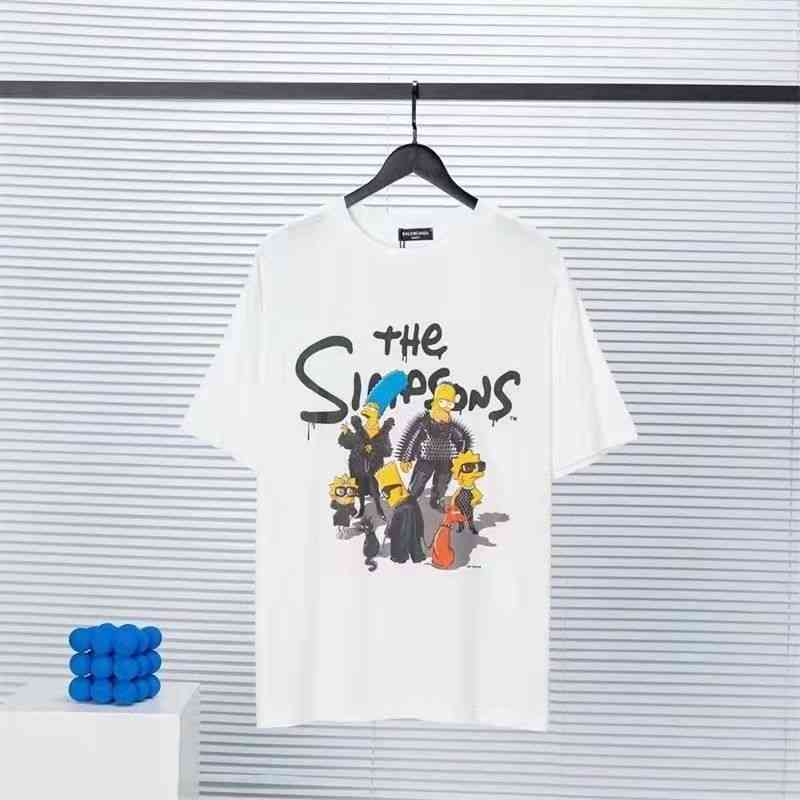 T-shirts 2022 Paris Co Branded Simpson Cotton Short Sleeve Men's and Women's Fashion Brand T-shirt Loose Casual Printed Top, White
T-shirts 2022 Paris Co Branded Simpson Cotton Short Sleeve Men's and Women's Fashion Brand T-shirt Loose Casual Printed Top, White