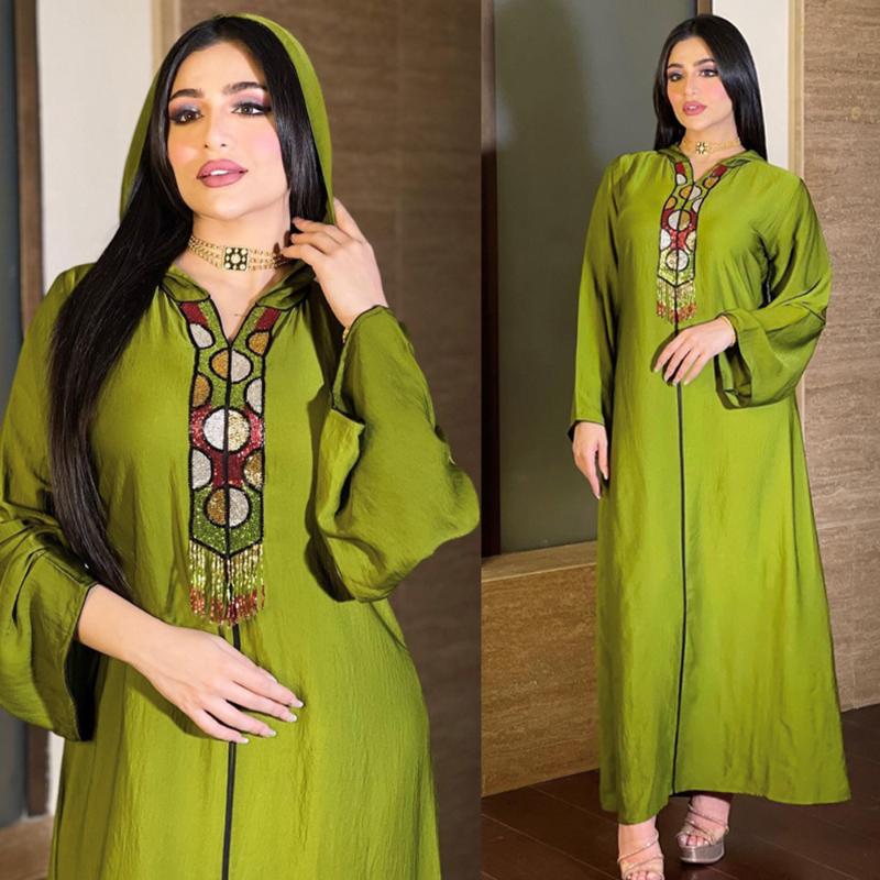 Ethnic Clothing MD Long Sleeve Kaftan Dress Moroccan Hooded Robe Femme 2022 Muslim Abayas Turkish Pakistani Dubai Beaded Evening Gowns
Ethnic Clothing MD Long Sleeve Kaftan Dress Moroccan Hooded Robe Femme 2022 Muslim Abayas Turkish Pakistani Dubai Beaded Evening Gowns