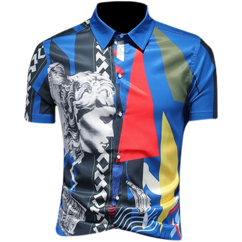 European and American men's wear summer 2022 new Short sleeve lapel single breasted court figure print Fashion shirt, Blue
European and American men's wear summer 2022 new Short sleeve lapel single breasted court figure print Fashion shirt, Blue