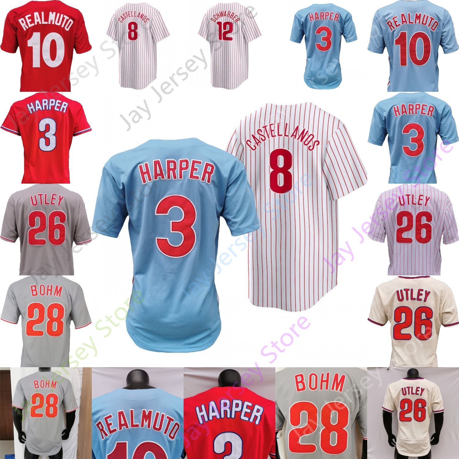 Ranger Suarez Jersey Oscar Mercado Kyle Schwarber Harper J. T. Realmuto Rhys Hoskins Alec Bohm Aaron Nola Didi Gregorius Castellanos Wheeler Haseley Noah Syndergaard, Player's versions grey
Ranger Suarez Jersey Oscar Mercado Kyle Schwarber Harper J. T. Realmuto Rhys Hoskins Alec Bohm Aaron Nola Didi Gregorius Castellanos Wheeler Haseley Noah Syndergaard, Player's versions grey