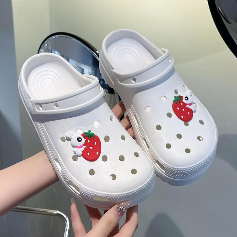 Sandals Cartoon Garden Women Summer Slippers Casual White Slip On Hole Zuecos De Verano MujerSandals, Black
Sandals Cartoon Garden Women Summer Slippers Casual White Slip On Hole Zuecos De Verano MujerSandals, Black