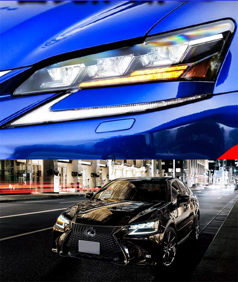 Auto Headlights for Lexus GS250 20 16-20 19 GS350 Dynamic Signal Lights LED Daily Lights High Beam Angel Eye Headlight