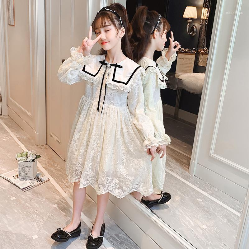 Girl's Dresses 2022 Autumn Girls Long-sleeved Lace Princess Dress Children Bow Collar Daily Casual Party Fashion Wear, Creamy-white
Girl's Dresses 2022 Autumn Girls Long-sleeved Lace Princess Dress Children Bow Collar Daily Casual Party Fashion Wear, Creamy-white